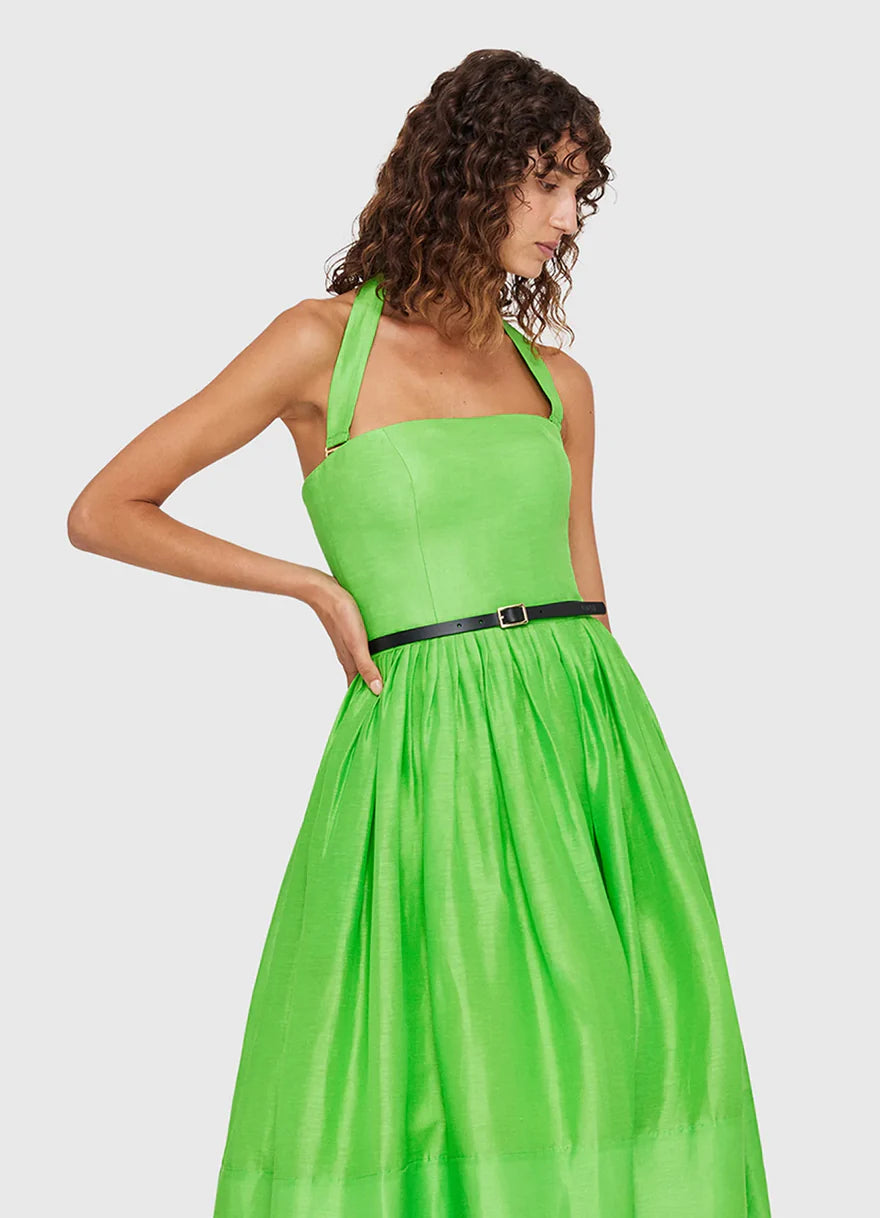 Leo Lin - Citron Midi Dress  No Strings Dress Hire