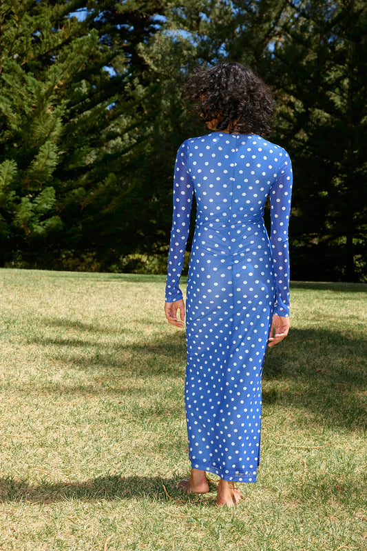 Aston Studio - Elizi Mesh Dress - Royal/Antique