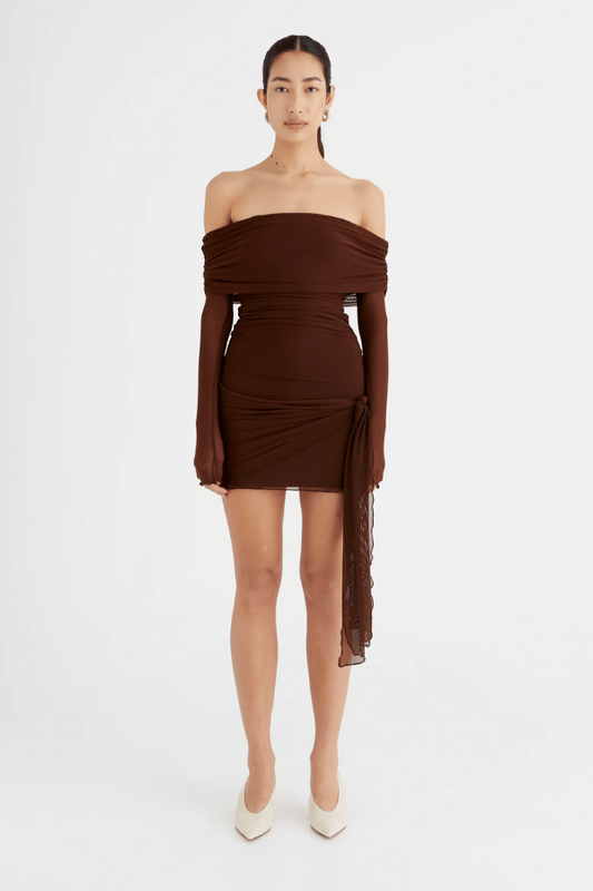 Benni - Yasmin Off Shoulder Mini - Brown
