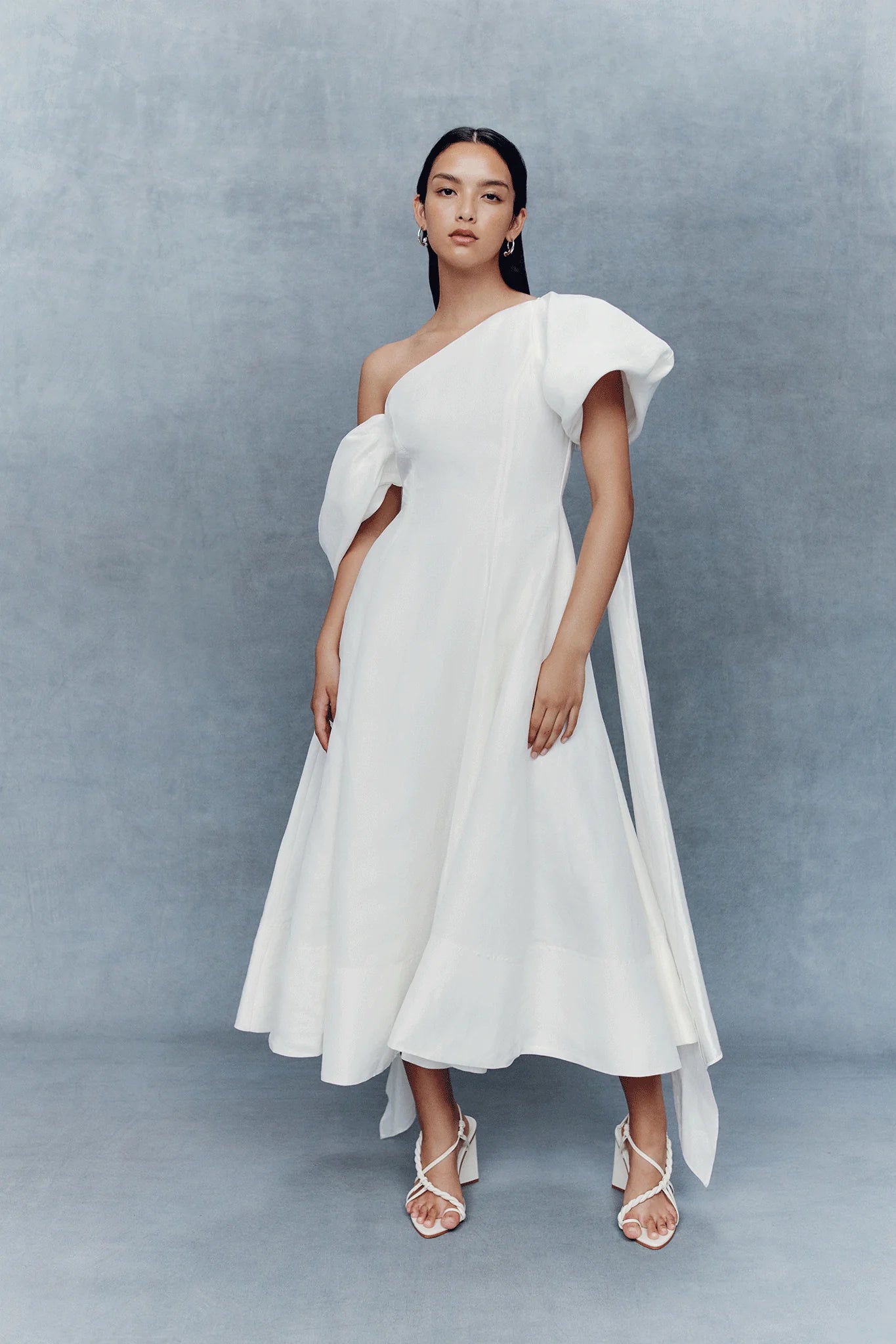 aje arista tulip sleeve midi dress Aje