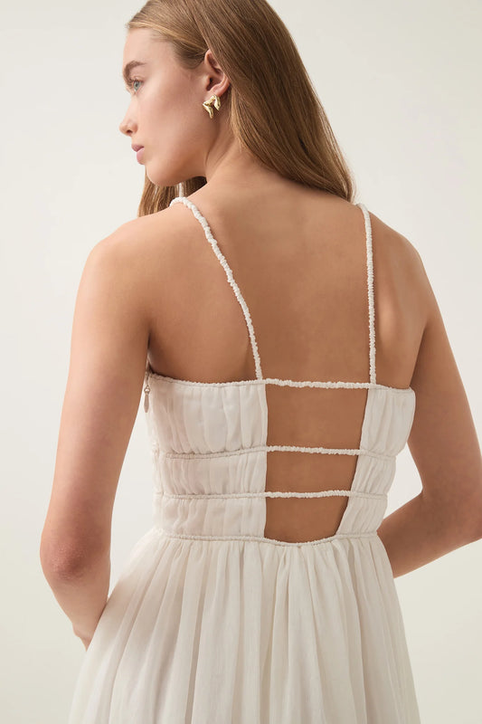 AJE - Acapella Ruched Midi Dress - Sunrise Ombre