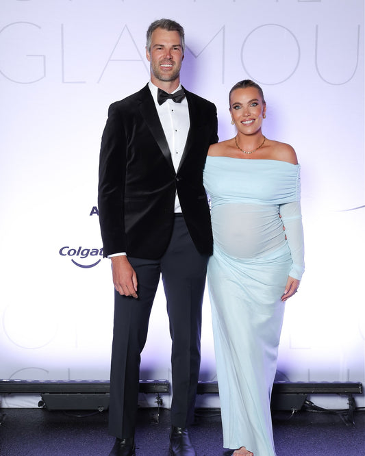 Benni - Yasmin Off-Shoulder Maxi Dress - Baby Blue