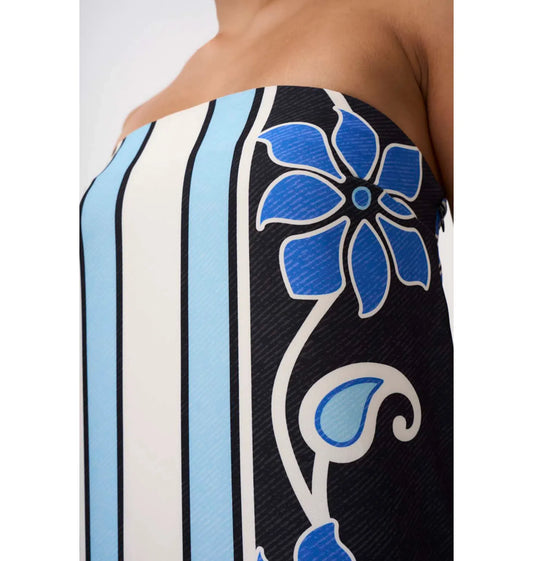 By Johnny - Azure Granada Dress in Aqua Navy Ivory