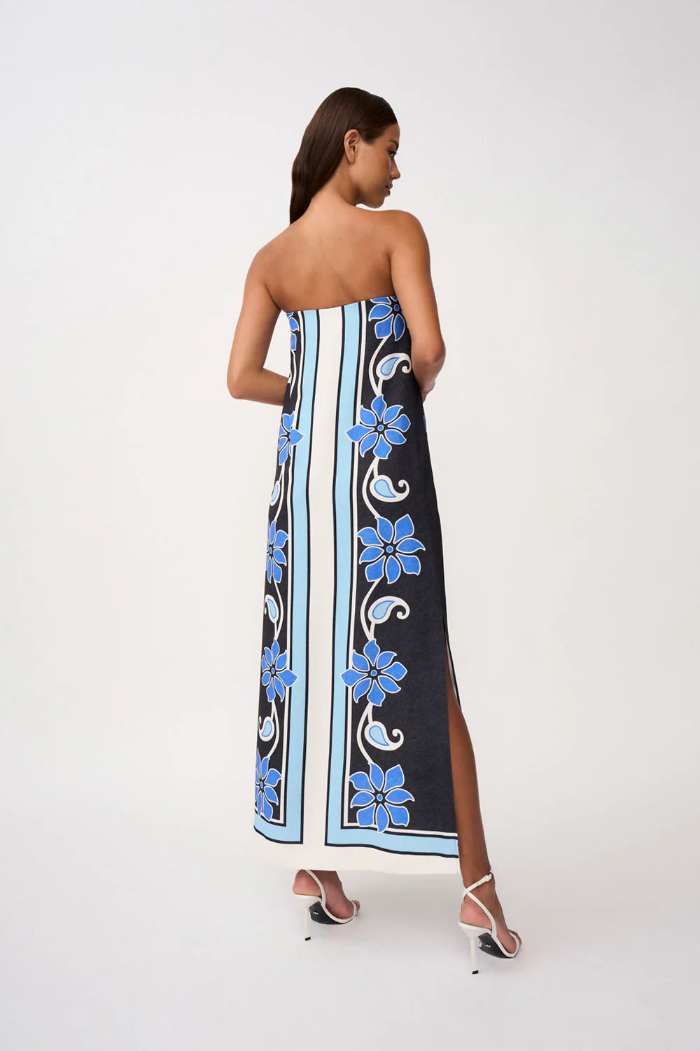 By Johnny - Azure Granada Dress in Aqua Navy Ivory