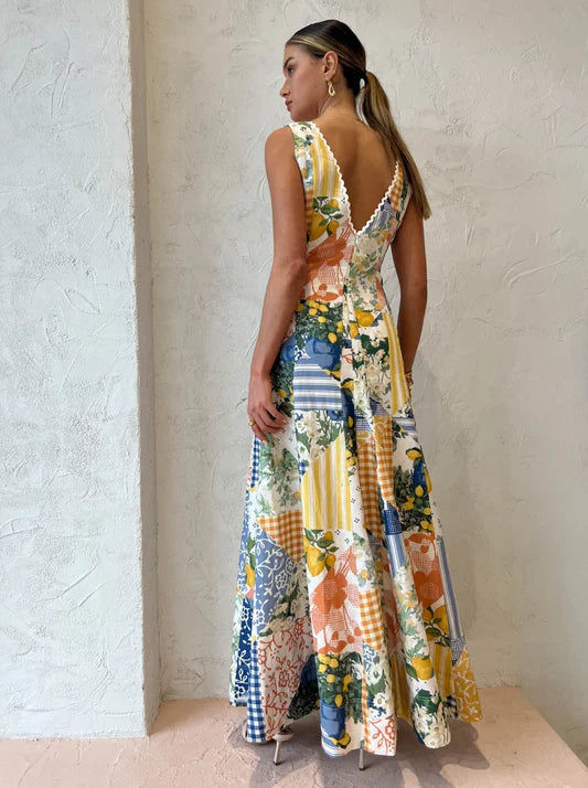 By Nicola - Lemon Patchwork Maxi