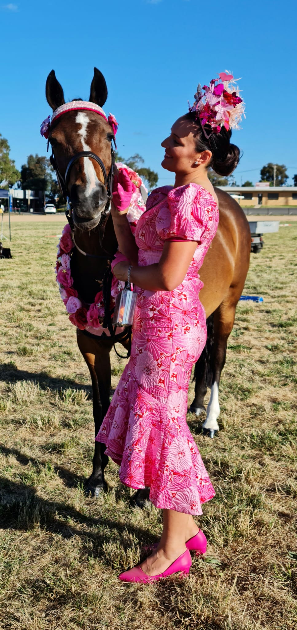 Stephanie Munro Millinery - Pink Metallic Flowers