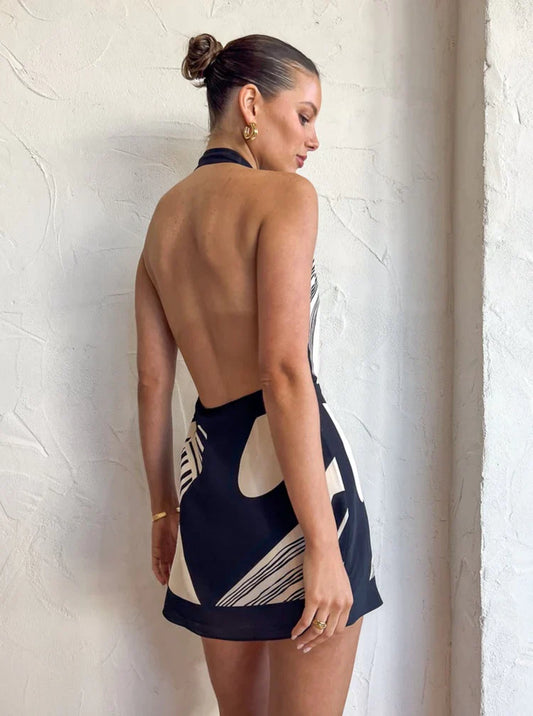 SIR - Realisme Wrap Halter Mini Dress