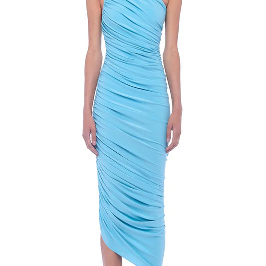 Norma Kamali - Diana one-shoulder gown - Powder Blue