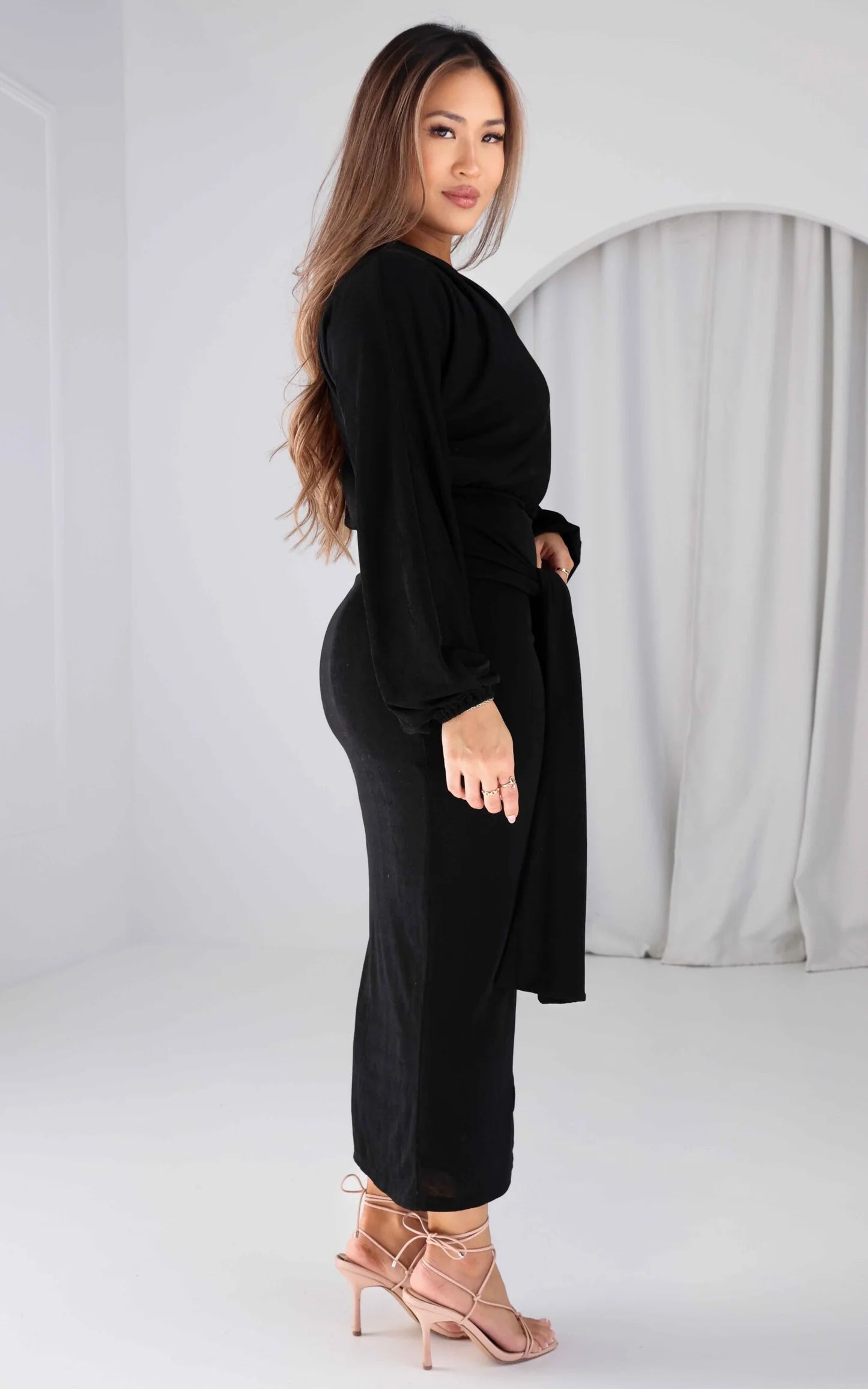 By Amica - Kobe Long Sleeve Midi Dress