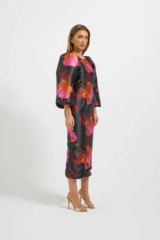 Pasduchas - Ava Sleeve Midi Dress - Spiced Flora