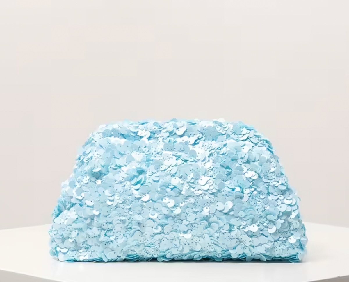 Matte Sequin Bag - Blue