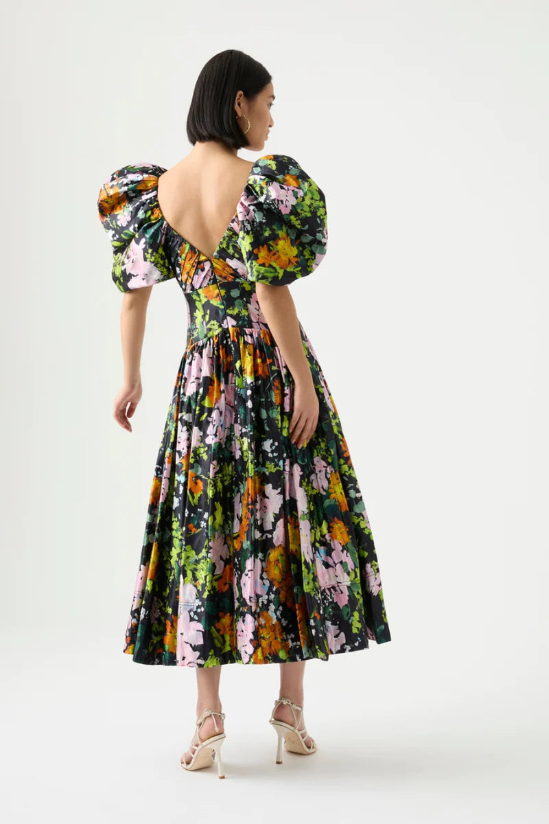 AJE - Gabrielle Plunge Midi Dress