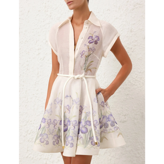 Zimmerman - The Natura Flip Dress In Blue Iris