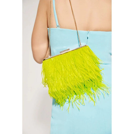 Olga Berg - Estelle Feather Clutch