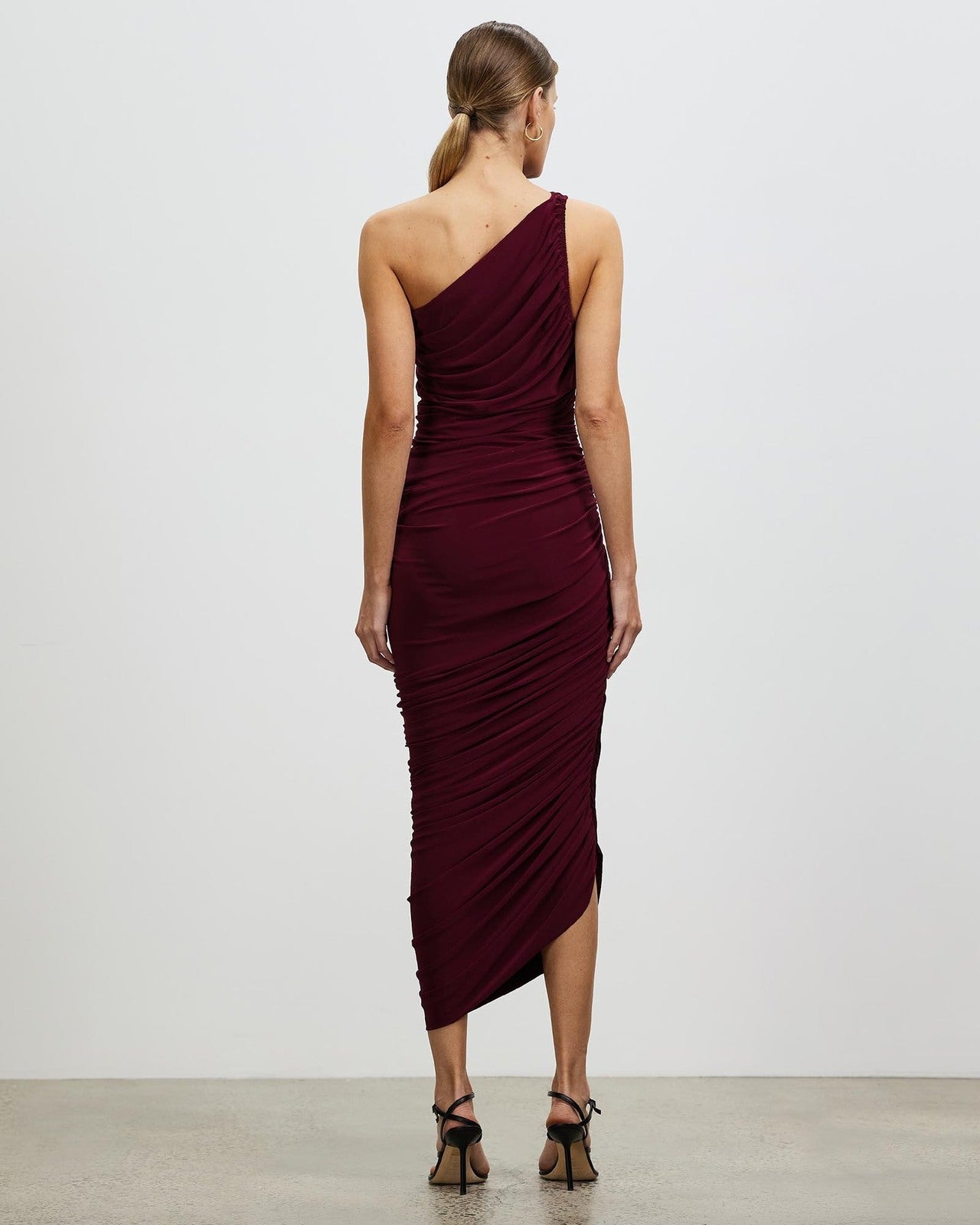 Norma Kamali - Diana one-shoulder gown - Plum