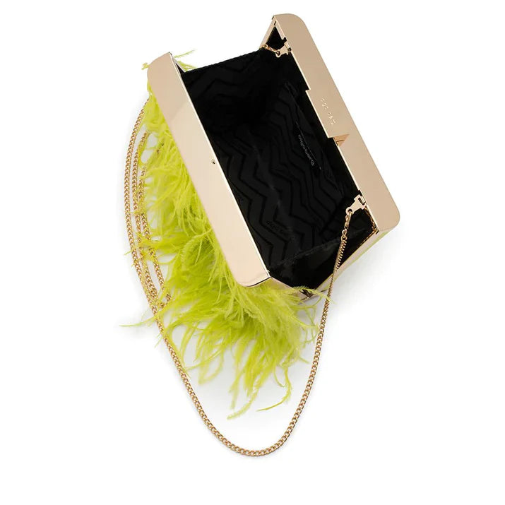 Olga Berg - Estelle Feather Clutch