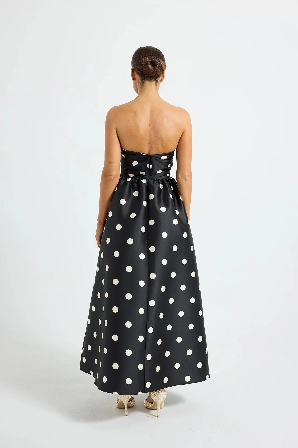 Pasduchas - Dottie Strapless Midi - Black/Cream