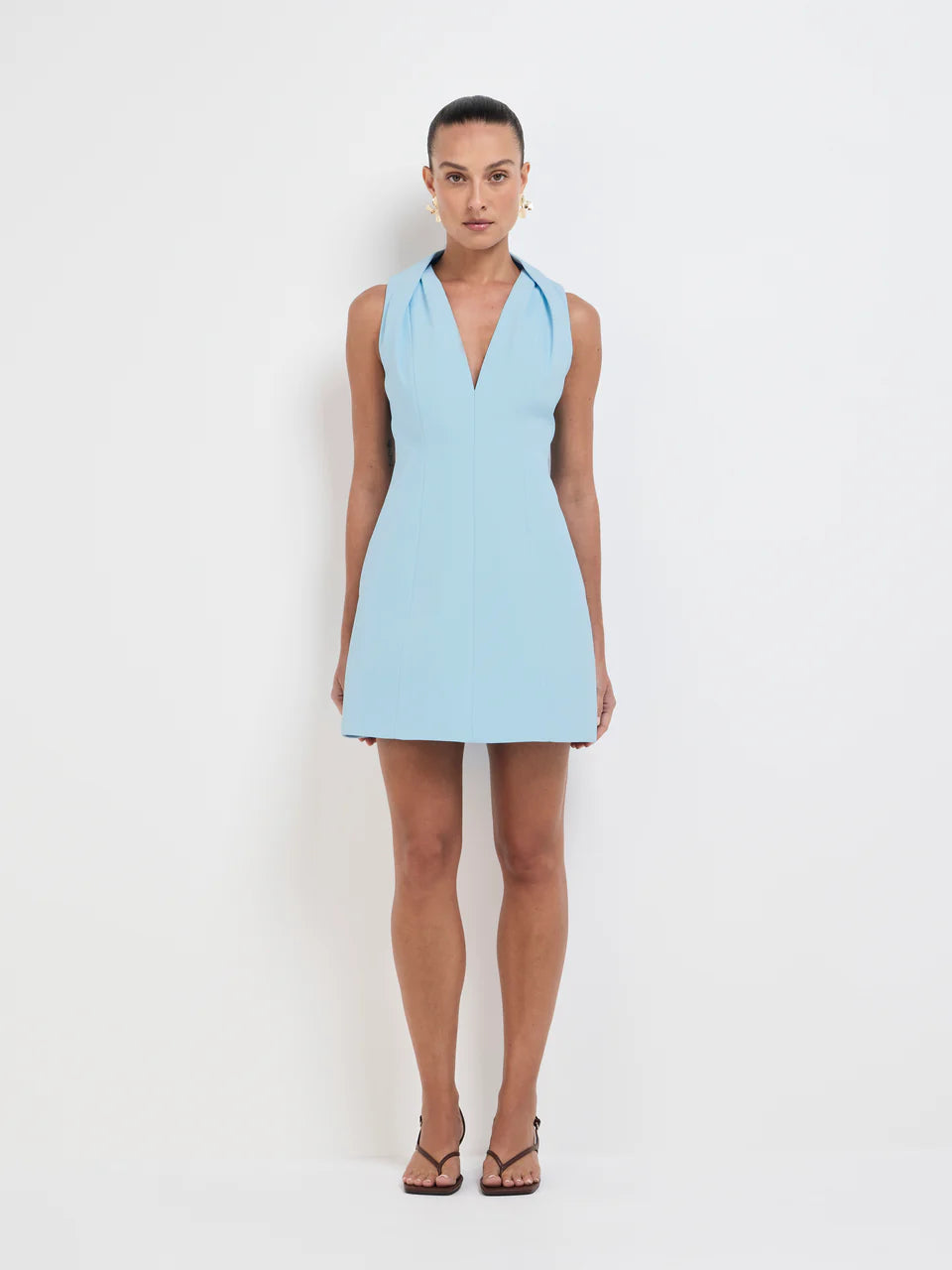 Darla Mini Dress - Soft Blue