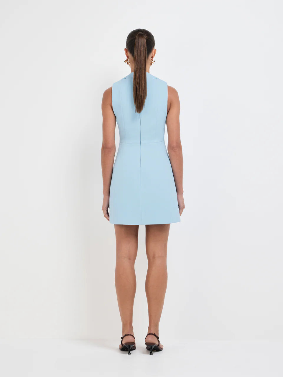 Darla Mini Dress - Soft Blue