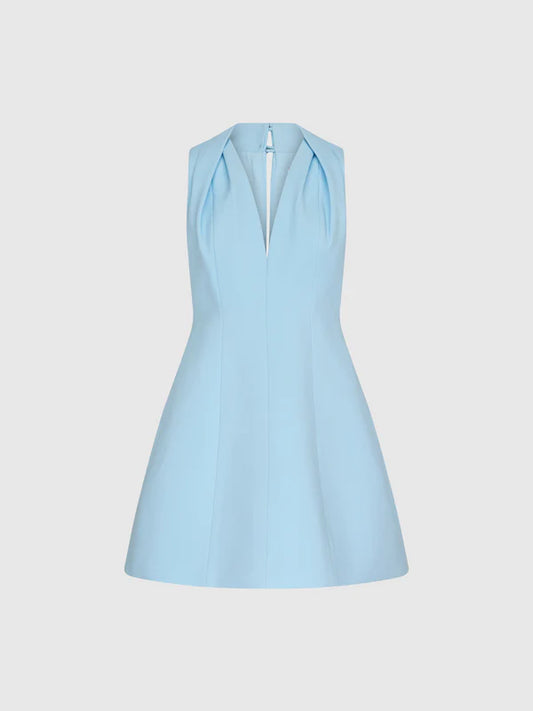 Darla Mini Dress - Soft Blue