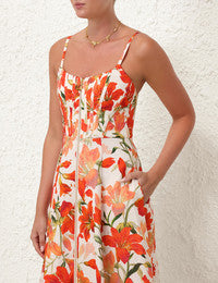 Zimmerman - Tranquillity floral linen midi dress