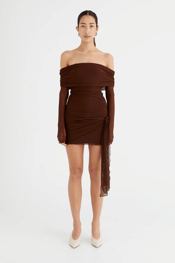 Benni - Yasmin Off Shoulder Mini - Brown
