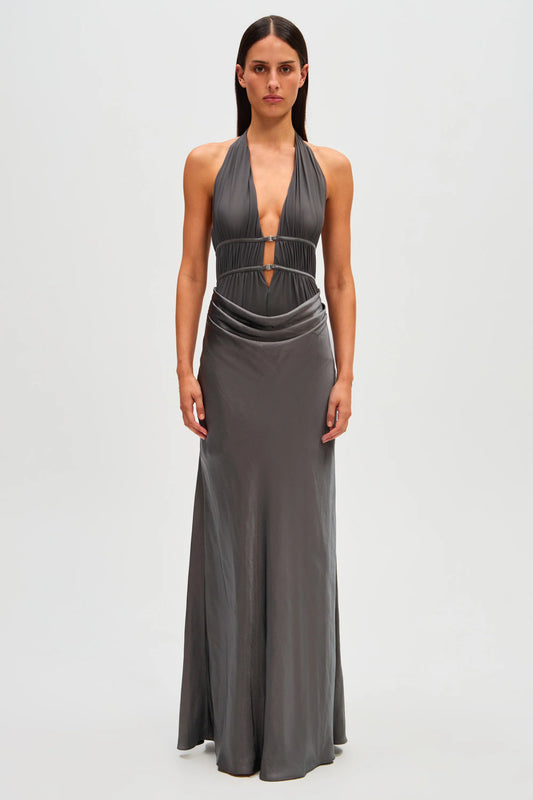 Misha Collection - Celine Satin Maxi Dress