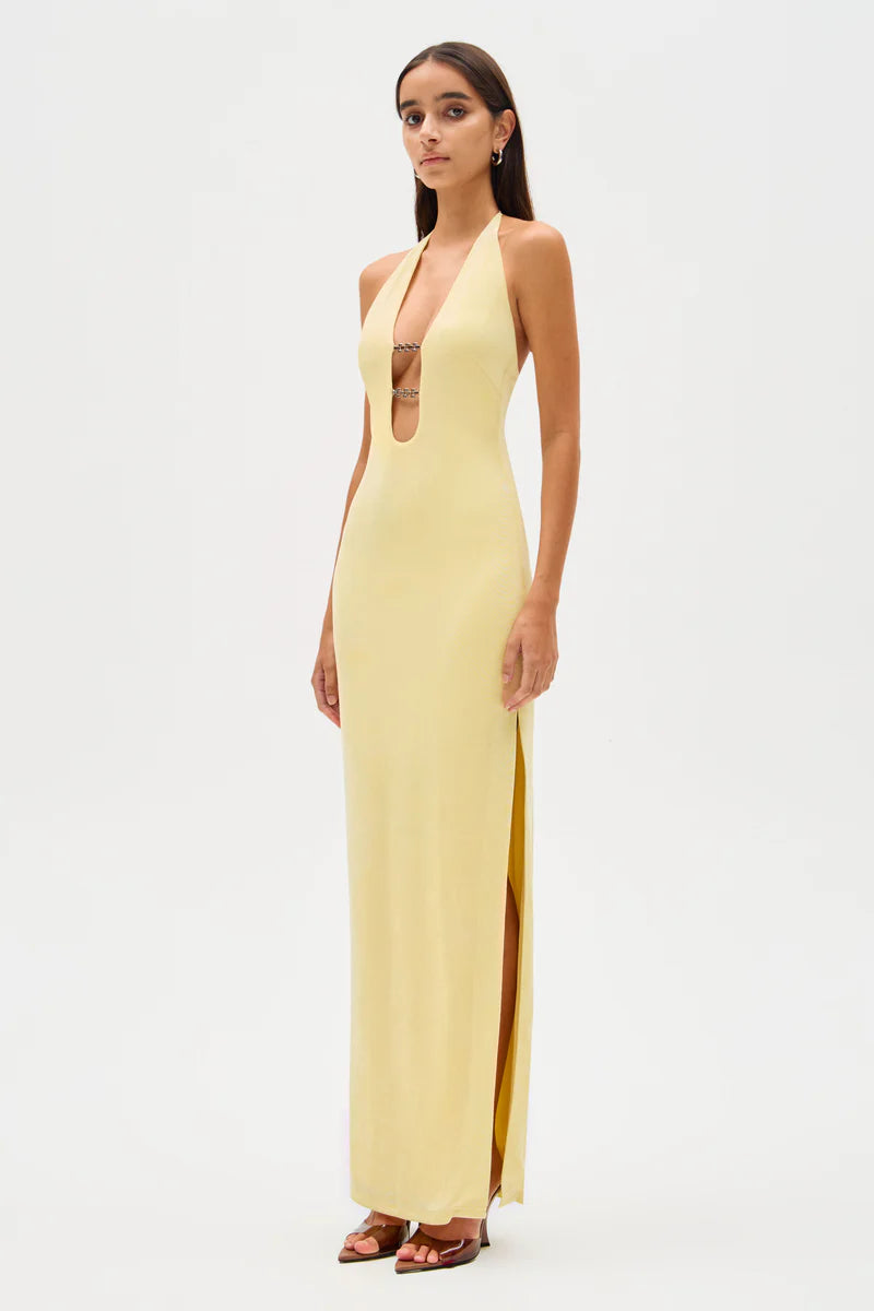 Misha - Yesenia Jersey Maxi Dress No Strings Dress Hire Misha - Yesenia Jersey Maxi Dress No Strings Dress Hire