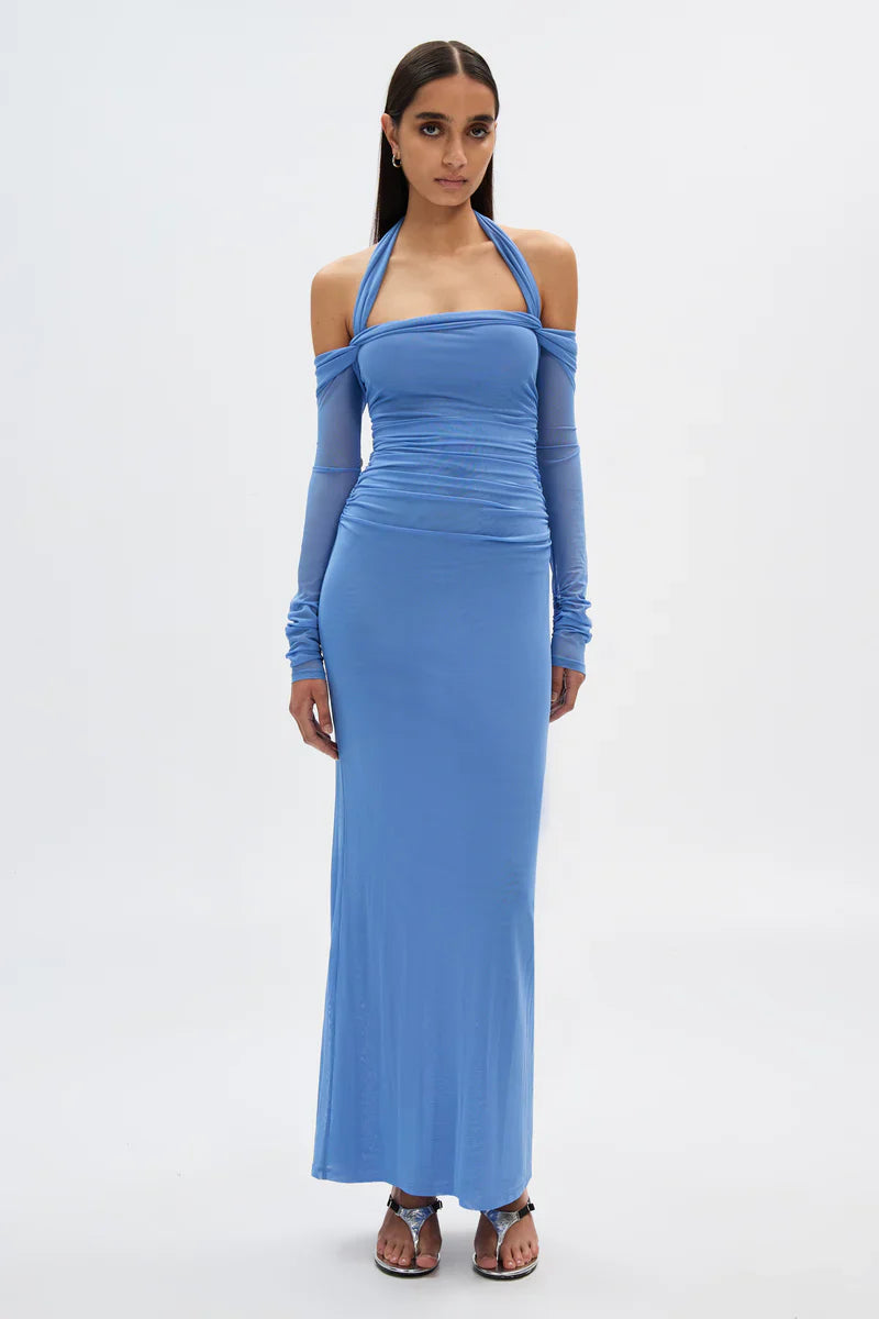 Misha - The Sonnet Mesh Dress - Cornflower Blue