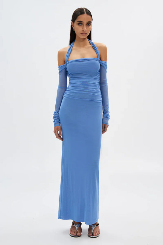 Misha - The Sonnet Mesh Dress - Cornflower Blue