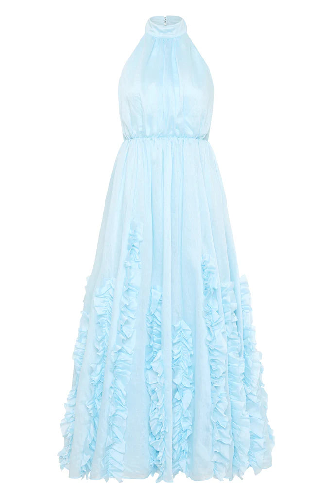 AJE - Hilma Frill Maxi Halter Dress