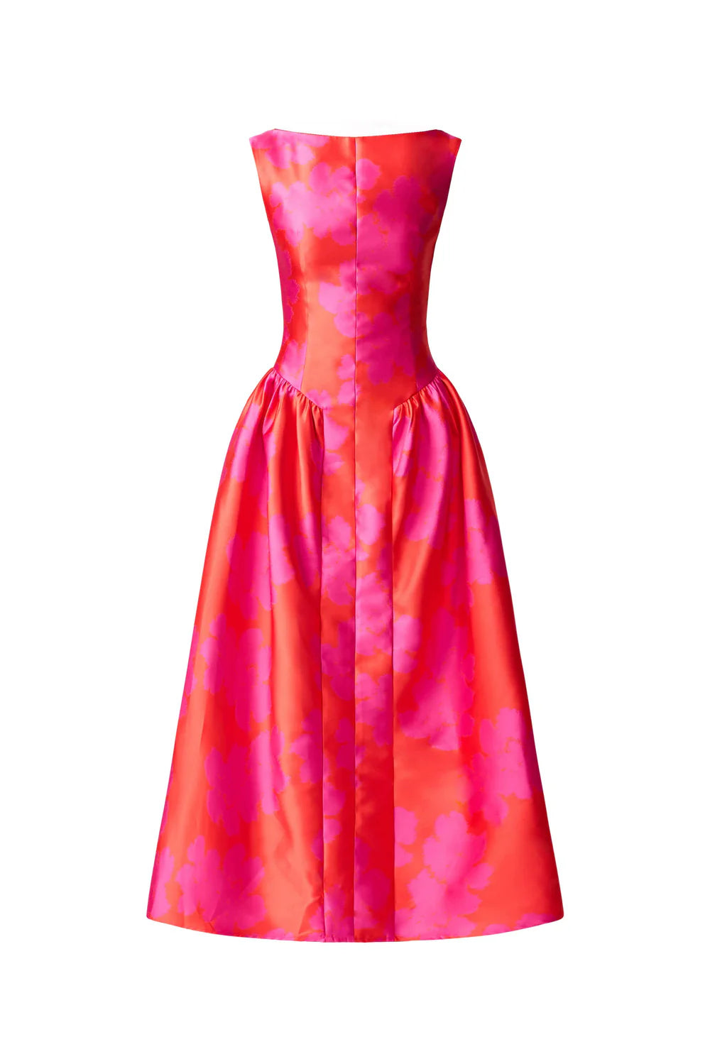 Elliat - Eloise A-Line Midi Dress in Pink & Red