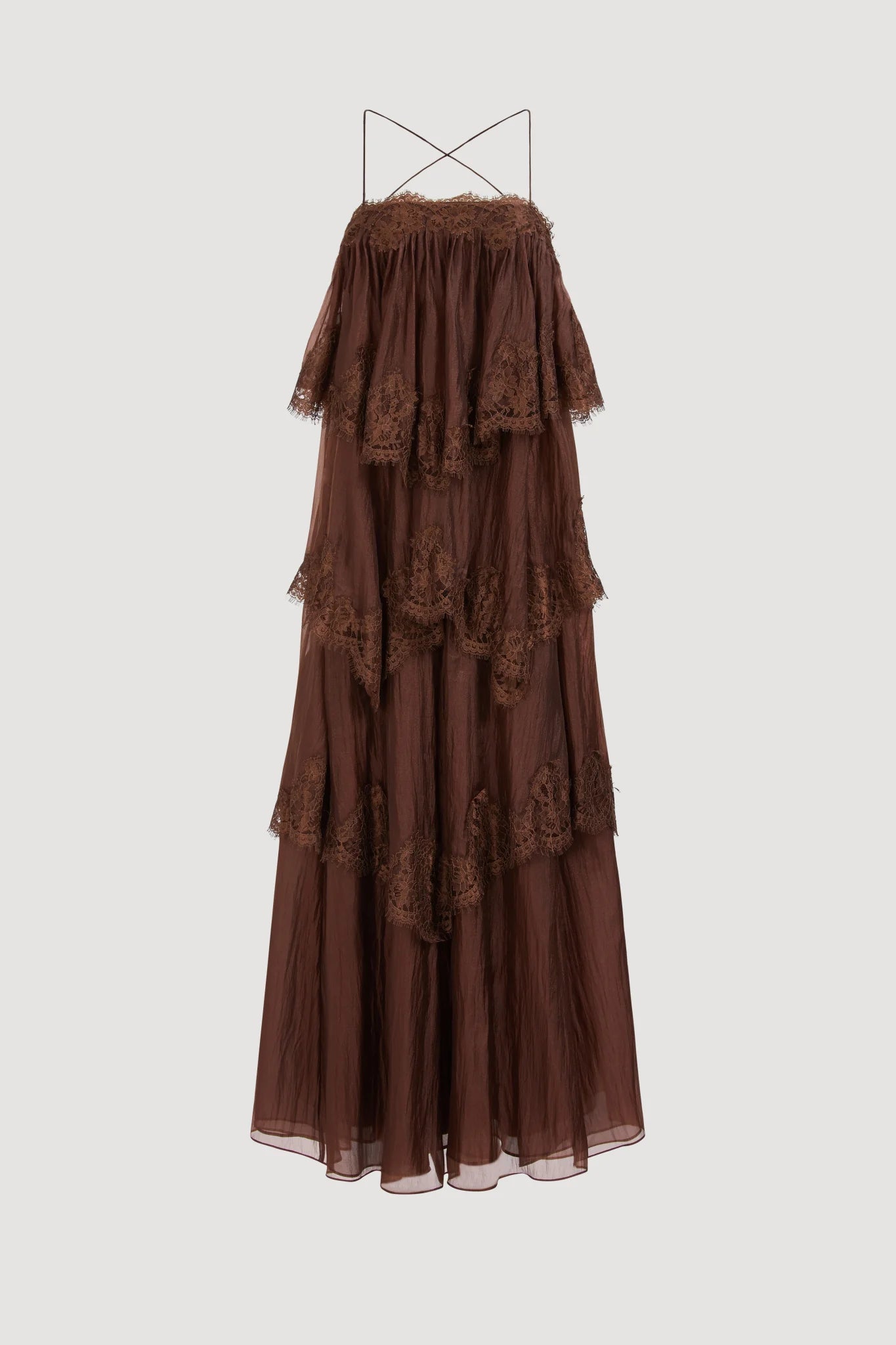 AJE - Ophelia Lace Gown -Chocolate