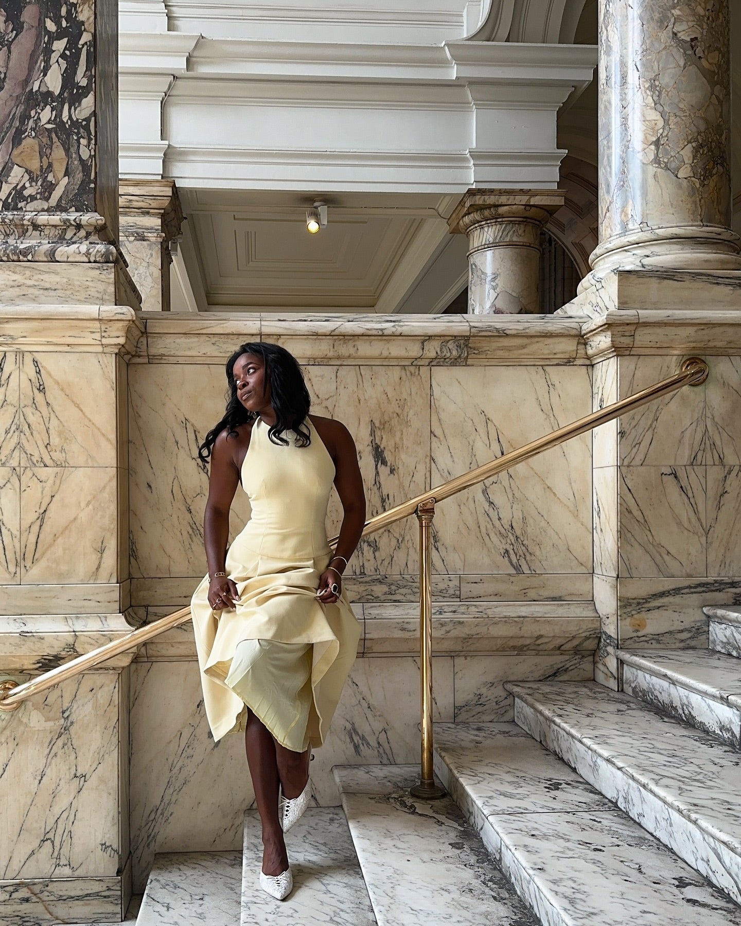 Odd Muse - The Ultimate Muse Dropped Hem Midi Dress - Lemon