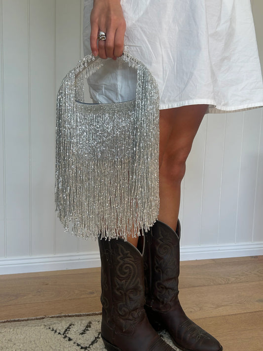 Aelia - The Dolly Tassle Bag - SIlver