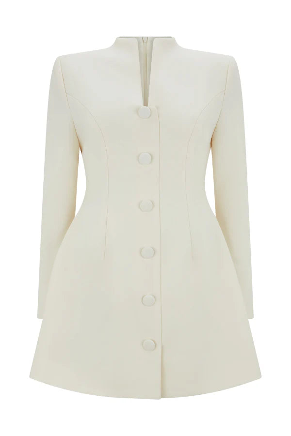 odd muse long sleeve dress ODD MUSE / THE ULTIMATE LONG SLEEVE MINI DRESS / WHITE /Size : S