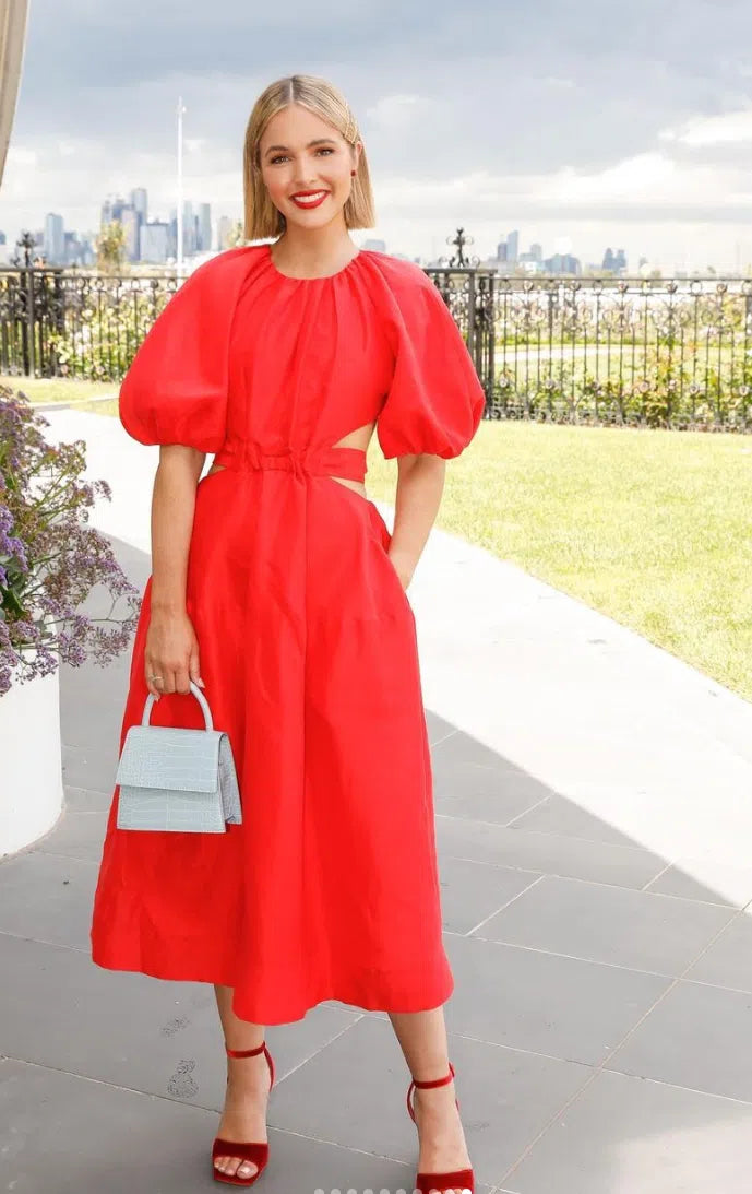 AJE - Mimosa Midi Dress - RED