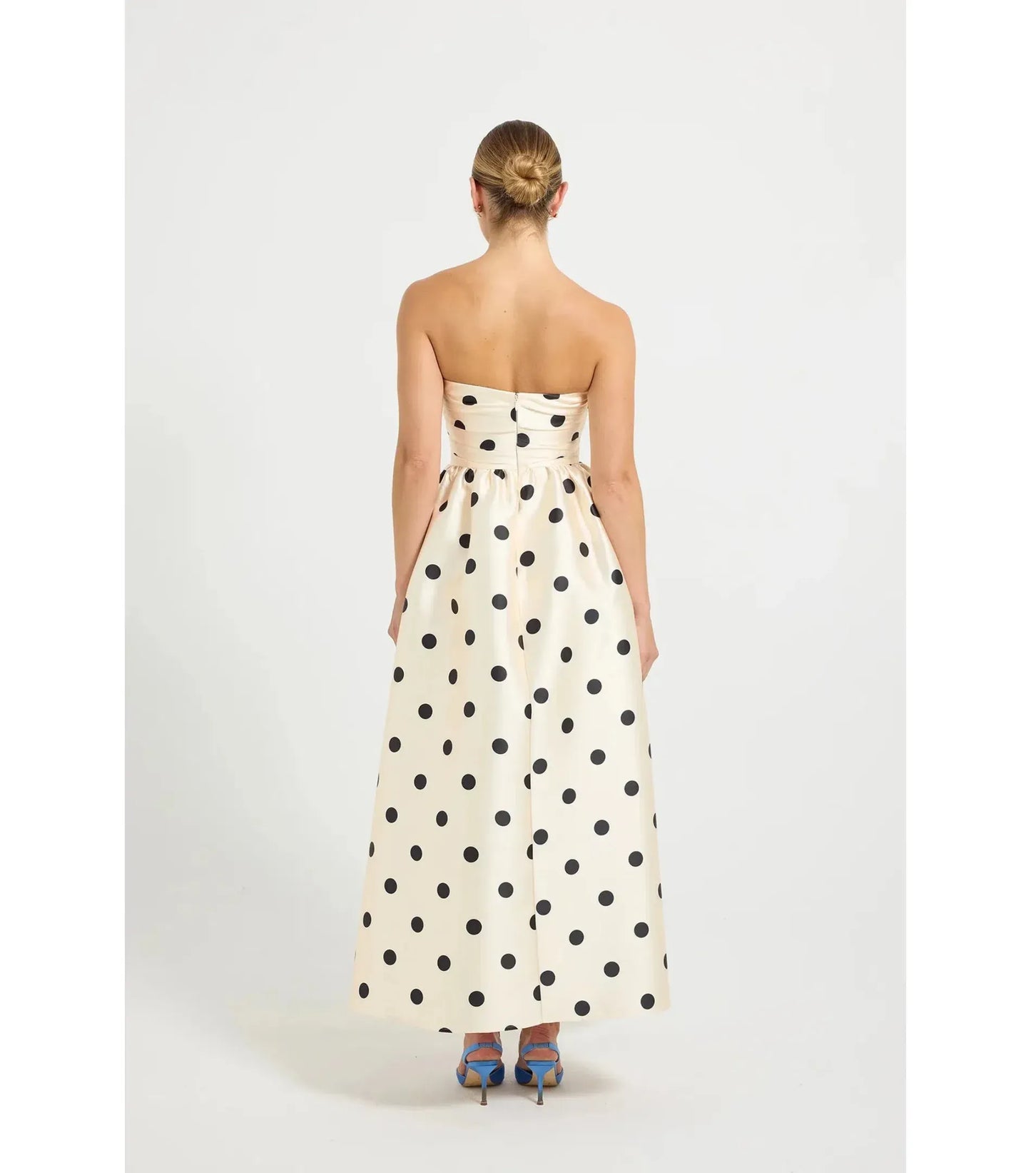 Pasduchas - Dottie Strapless Midi - Cream/Black