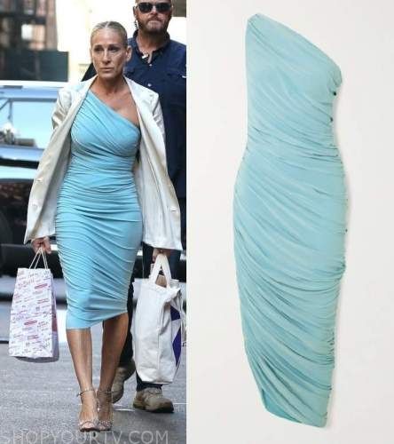 Norma Kamali - Diana one-shoulder gown - Powder Blue