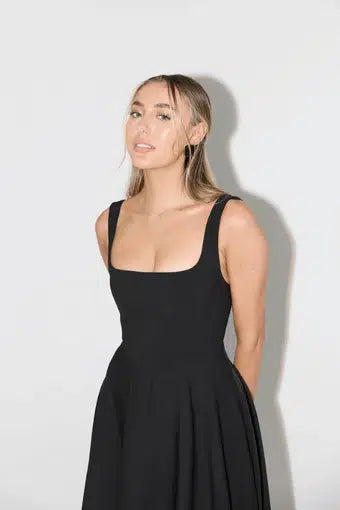 Odd Muse - Ultimate Muse High Waist Square Neck Midi Dress