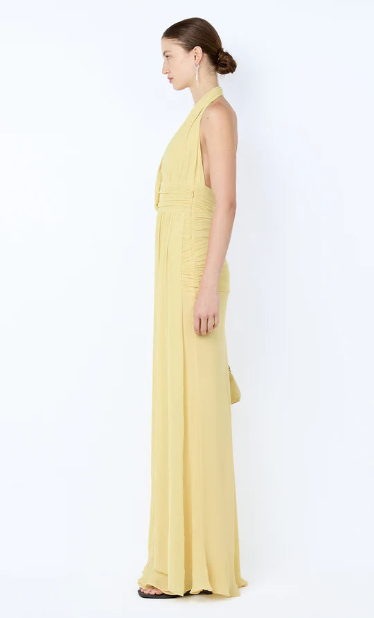 Bec + Bridge - The Cassis Drape Maxi Dress in Citron