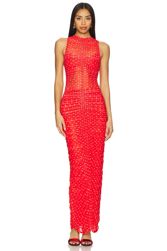 AFRM - Peyton Dress in Risky Micro Dot