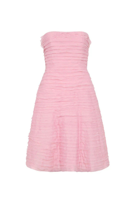 AJE - Soundscape Mini Dress - Chalk Pink