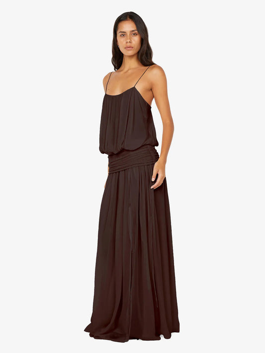 Bec + Bridge - Camille Blouson Dress - Dark Chocolate