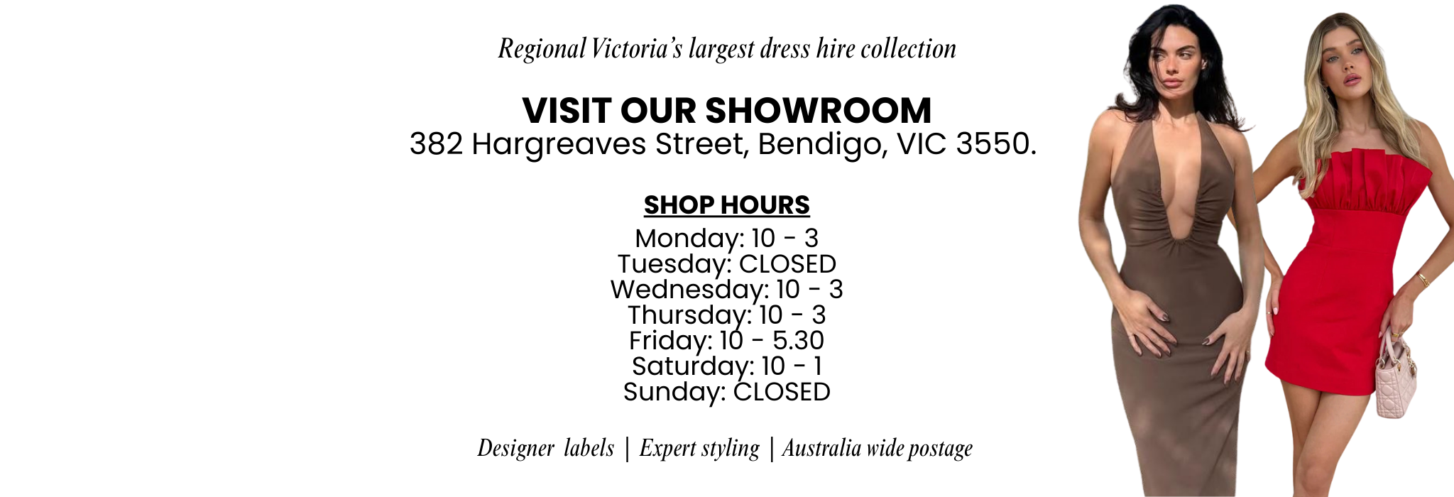 Leading Australian Designer Dress Hire | Bendigo Showroom No Strings Dress Hire Leading Australian Designer Dress Hire | Bendigo Showroom No Strings Dress Hire