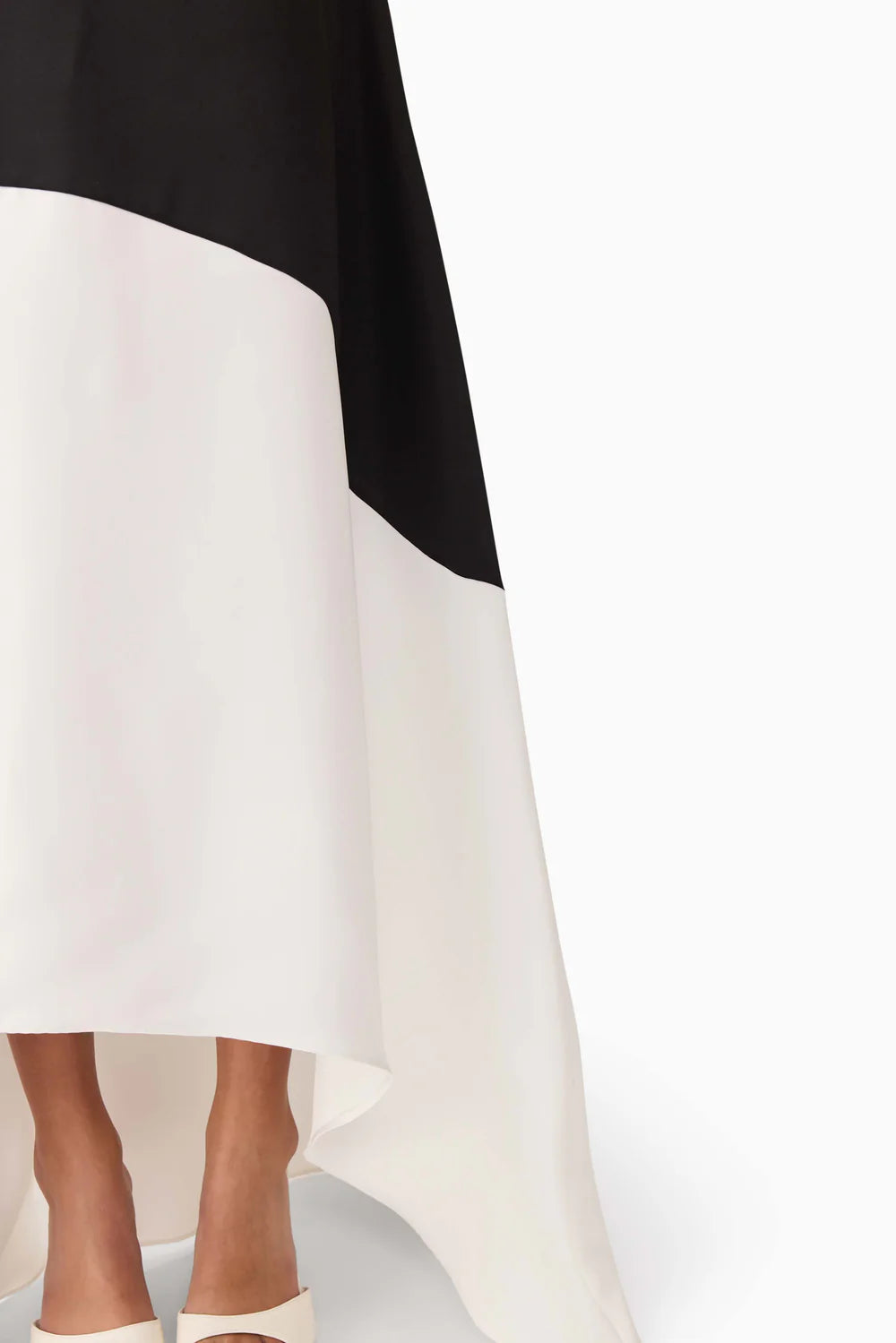 Elliat - Sorrel One Shoulder Gown in Black & White