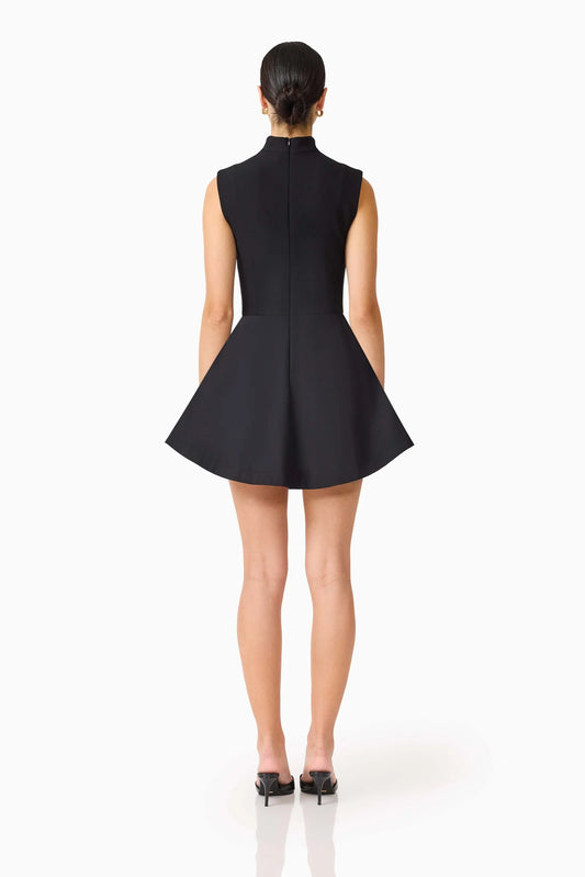 Elliat - Nydia A-Line Mini Dress in Black