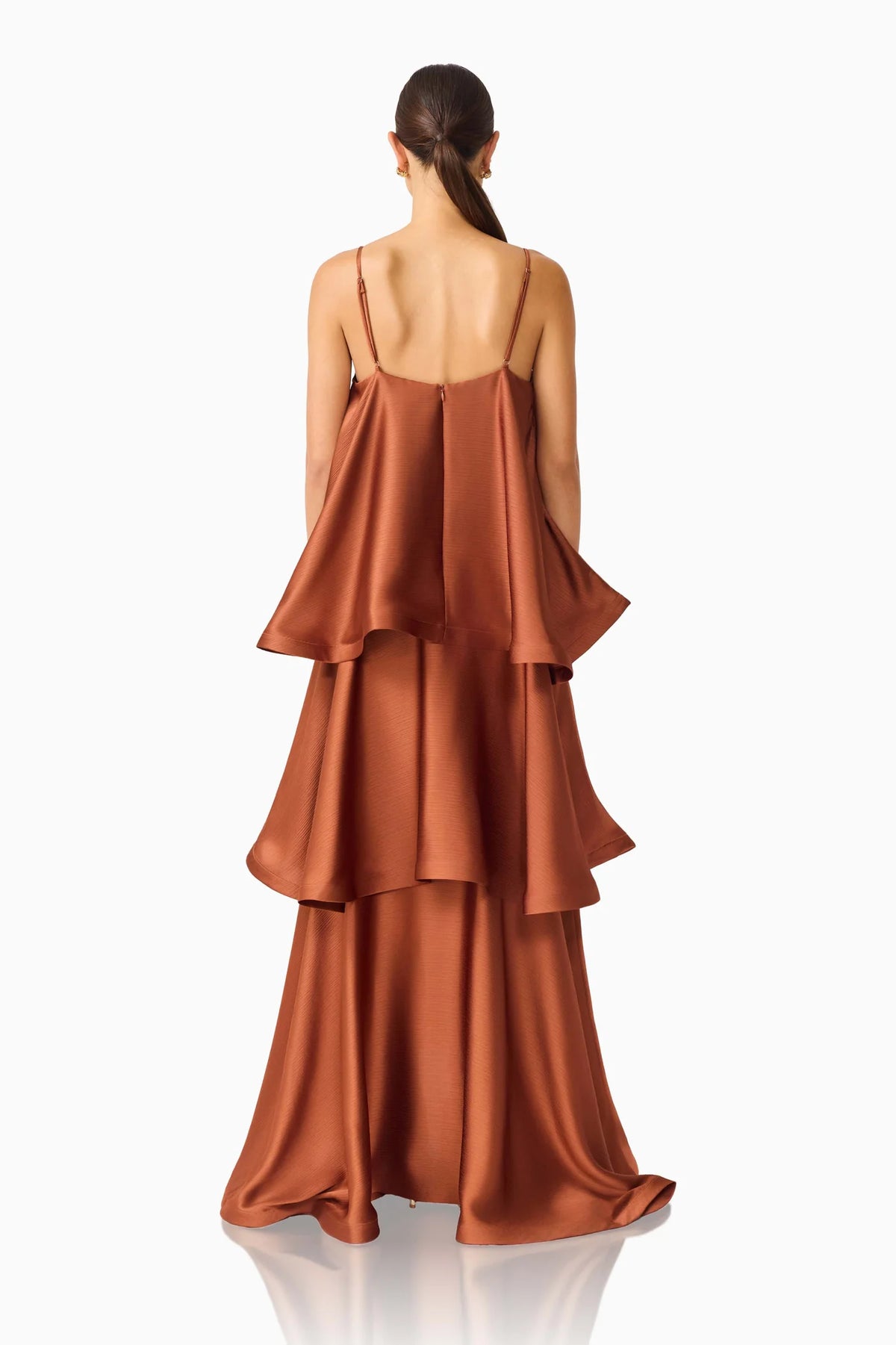 Elliat - Tilly Tiered Maxi Dress - Chestnut Brown