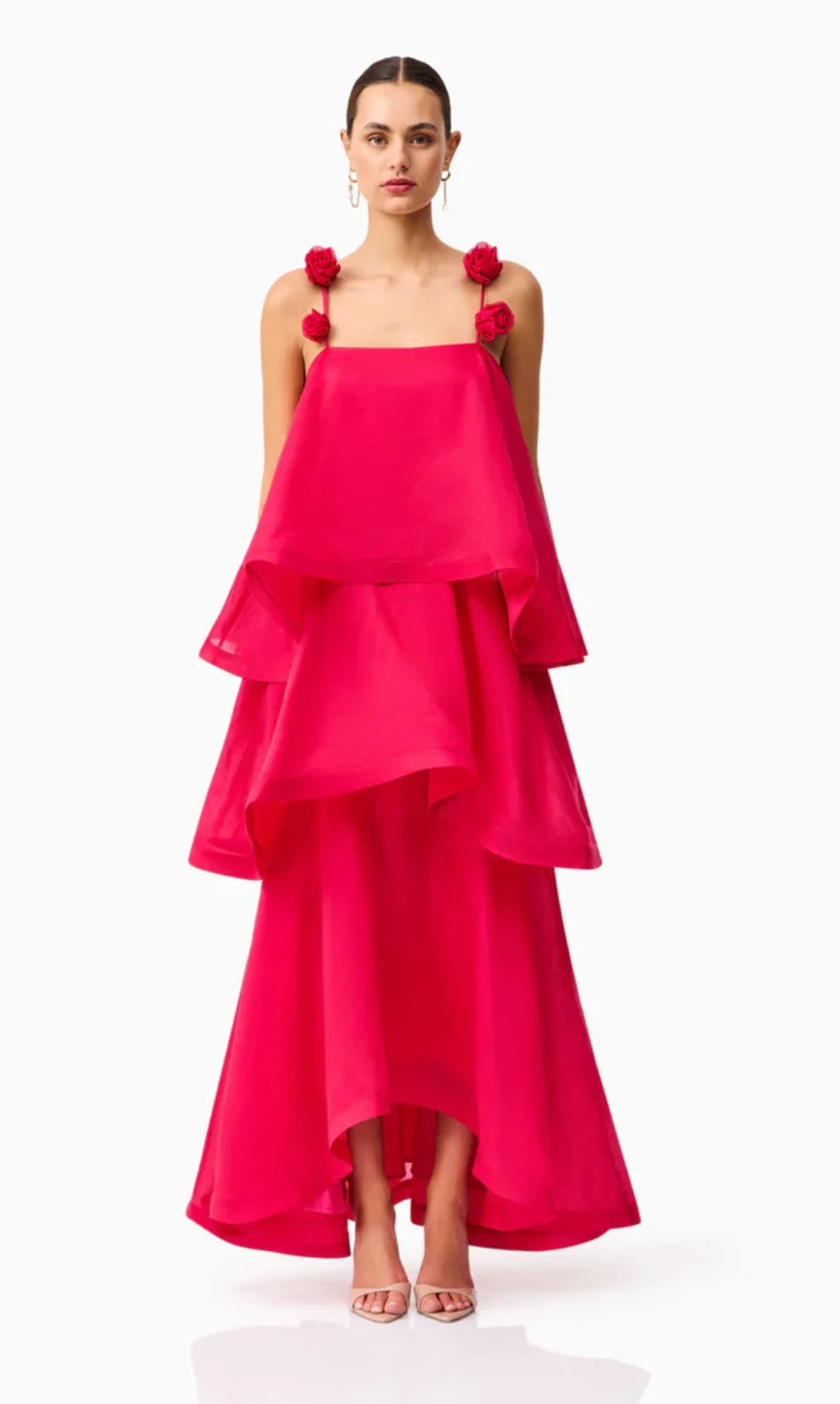 Elliat - Thalia Tiered Gown in Pink