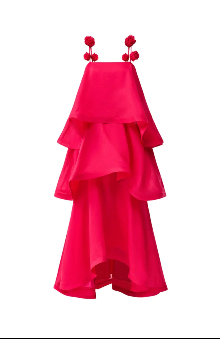 Elliat - Thalia Tiered Gown in Pink